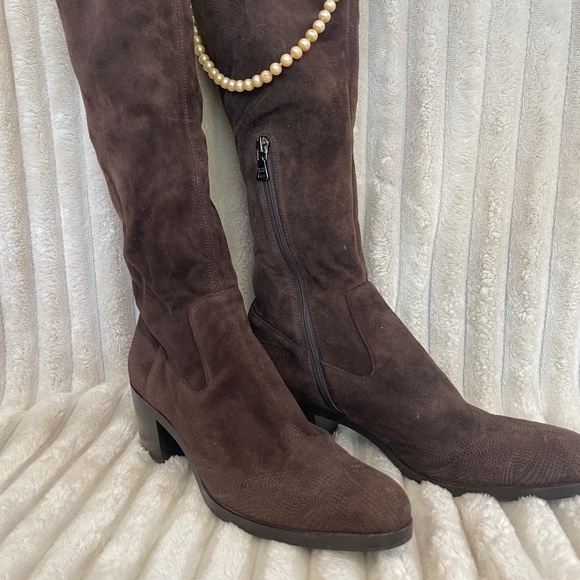PRADA Suede riding boots RARE VINTAGE 00’s - Picture 1 of 3
